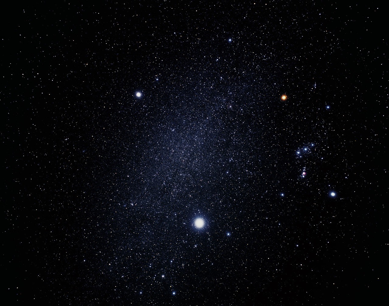 Orion – Ground-based image of Orion, Canis Minor and Canis major (ground-based image)